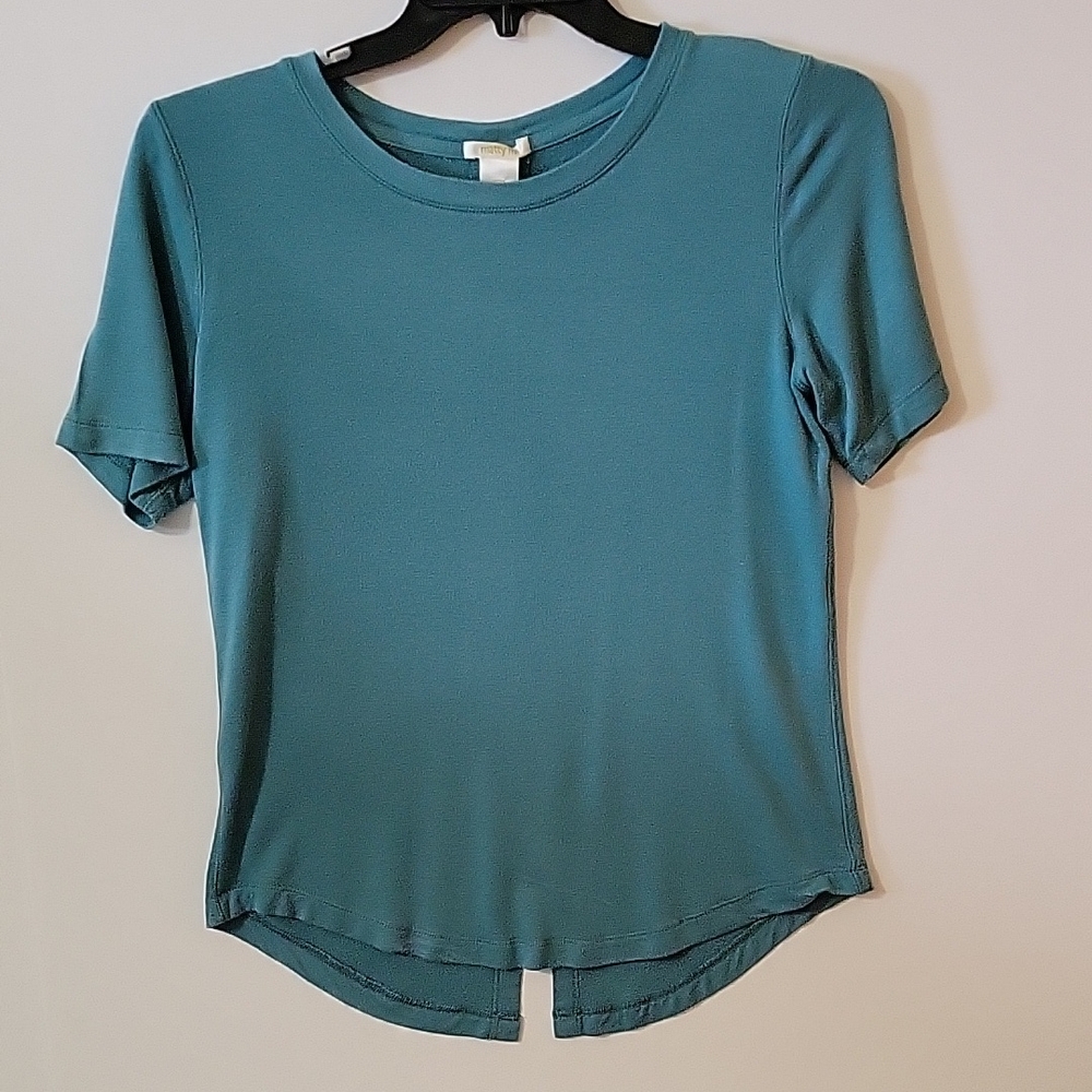 *MATTY M Teal Short Sleeve Women's Top, Size S
